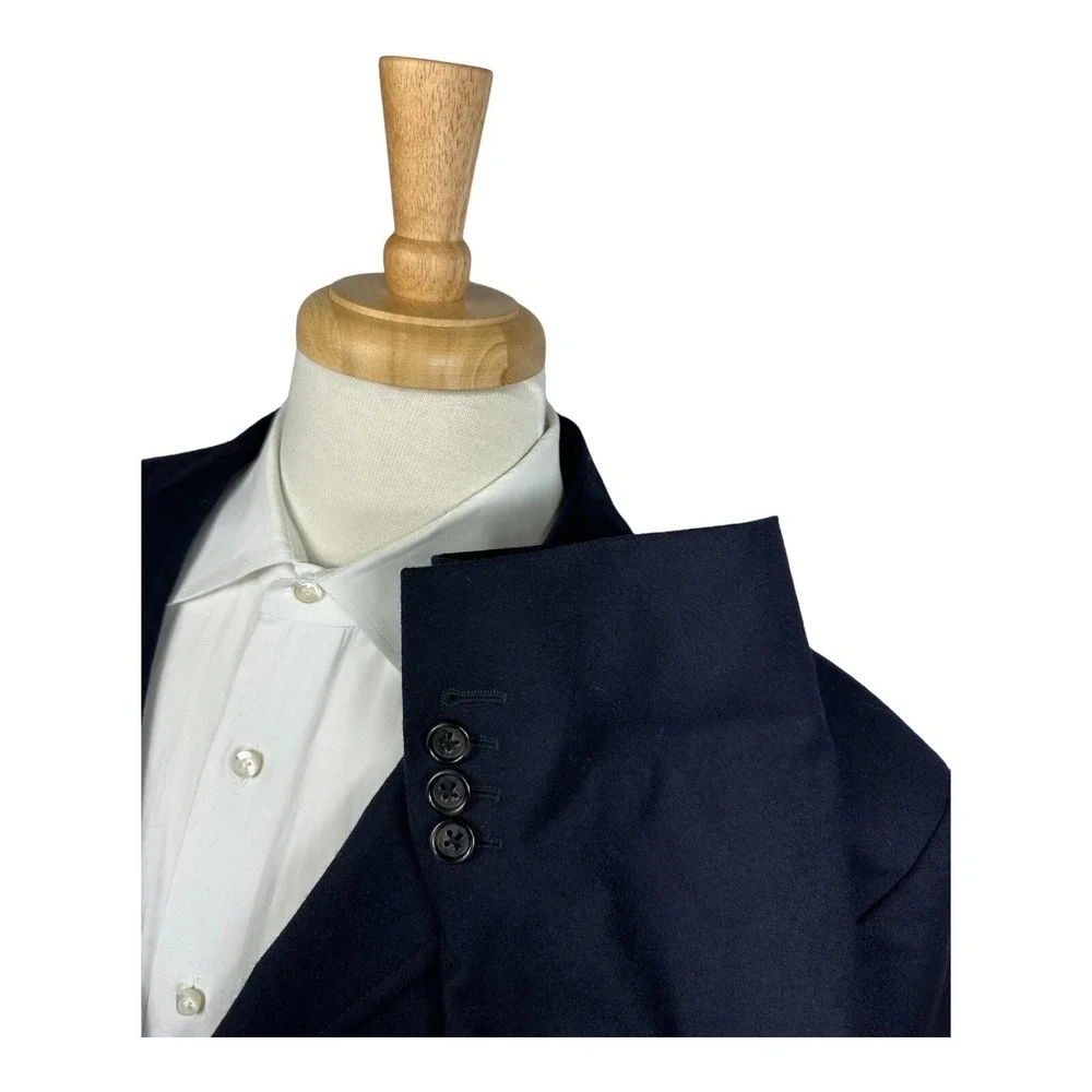Polo Ralph Lauren X Corneliani Blue Flannel Wool Mens Unstructured Blazer XL